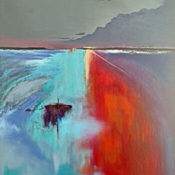 Painting titled "ADRIFT" by Elizabeth Williams, Original Artwork, Oil