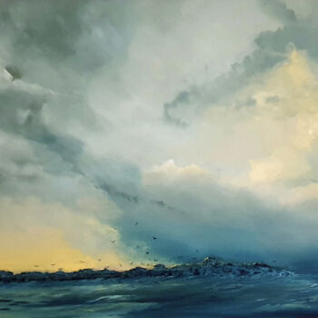 Картина под названием "A MORNING GLOW - FR…" - Elizabeth Williams, Подлинное произведение искусства, Масло Установлен на Дер…
