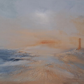 Painting titled "THE LIGHTHOUSE 2" by Elizabeth Williams, Original Artwork, Oil