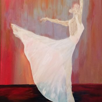 Schilderij getiteld "White Swan.jpg" door Eliza Matica, Origineel Kunstwerk, Acryl