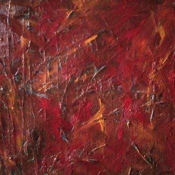 Pittura intitolato "Red warm" da Eliza Petra, Opera d'arte originale, Olio