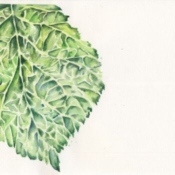 绘画 标题为“Green Life #3 - La…” 由Elizaveta Pastushchak, 原创艺术品, 水彩