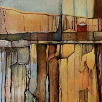 绘画 标题为“Картина маслом абст…” 由Елизавета Пугачева, 原创艺术品, 油 安装在木质担架架上