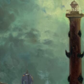Картина под названием "Картина маслом "Вид…" - Елизавета Пугачева, Подлинное произведение искусства, Масло Установлен на Дер…