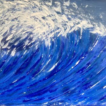 Painting titled "The Wave" by Elke Bügler, Original Artwork, Acrylic
