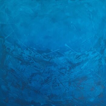 Painting titled "Into The Blue" by Elke Bügler, Original Artwork, Acrylic