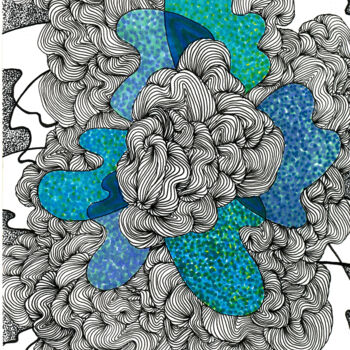 "Atom-blast" başlıklı Tablo Elke Matthaeus tarafından, Orijinal sanat, Mürekkep