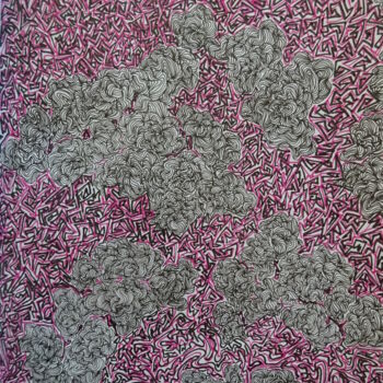 제목이 "Abstract 1"인 미술작품 Elke Matthaeus로, 원작, 잉크