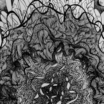 "Abstract 4" başlıklı Tablo Elke Matthaeus tarafından, Orijinal sanat, Mürekkep