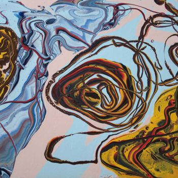 Pintura titulada "Abstrait N° 39/2017" por Elke Thiébaut, Obra de arte original, Acrílico