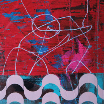 Painting titled "Abstrait N° 58/2019" by Elke Thiébaut, Original Artwork, Acrylic