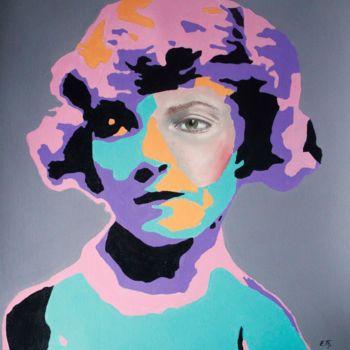 Peinture intitulée "Tristesse" par Elke Thiébaut, Œuvre d'art originale, Acrylique