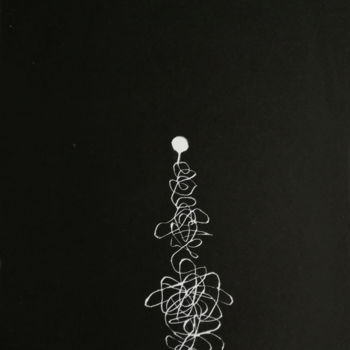 Druckgrafik mit dem Titel "Lifelines Dora" von Elke Thiébaut, Original-Kunstwerk, Linoldrucke