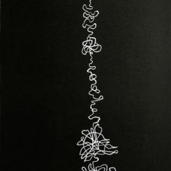 Printmaking titled "Lifelines E." by Elke Thiébaut, Original Artwork, Linocuts