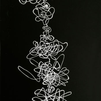 Εκτυπώσεις & Χαρακτικά με τίτλο "Lifelines Johannes" από Elke Thiébaut, Αυθεντικά έργα τέχνης, Χαρακτικά σε λινόλαιο