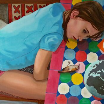 Peinture intitulée "The last Generation" par Elke Thiébaut, Œuvre d'art originale, Huile