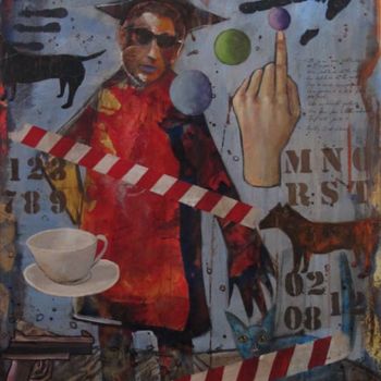Malerei mit dem Titel "Aucune Idée" von Elke Thiébaut, Original-Kunstwerk, Öl
