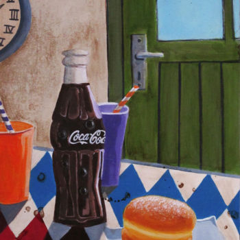 "Un Beignet pour Deux" başlıklı Tablo Elke Thiébaut tarafından, Orijinal sanat, Akrilik