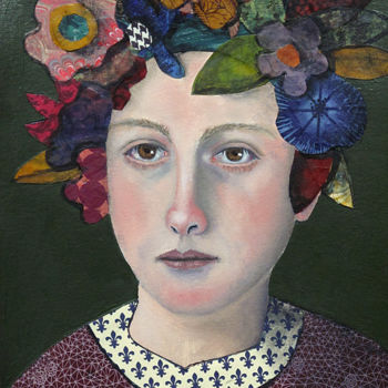 Pintura intitulada "L'Automne" por Elke Thiébaut, Obras de arte originais, Acrílico