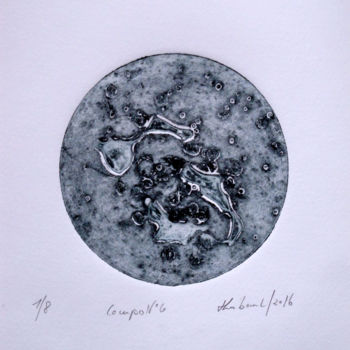 Εκτυπώσεις & Χαρακτικά με τίτλο "Compo N° 6" από Elke Thiébaut, Αυθεντικά έργα τέχνης, Άλλος