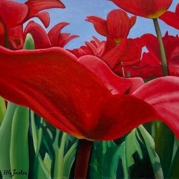 Картина под названием "Flowering Time Two" - Ella Joosten, Подлинное произведение искусства, Акрил