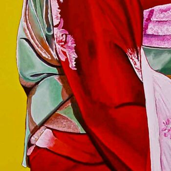 Painting titled "Geisha 19" by Ella Joosten, Original Artwork, Acrylic