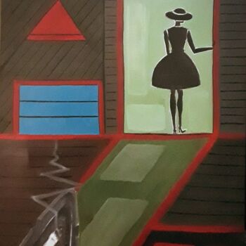 Painting titled "''And She Left...''" by Ella Manhattan, Original Artwork, Acrylic