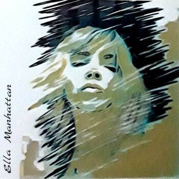 Digital Arts titled "''Golden reflection…" by Ella Manhattan, Original Artwork, Acrylic