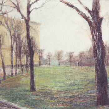 Painting titled "Spring in Pavlovsk…" by Ella Tsyplyakova, Original Artwork