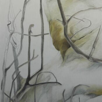 Schilderij getiteld "forest4" door Ella Barsky, Origineel Kunstwerk, Olie