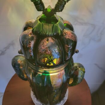 Художественная композиция под названием "Cactusima" - Ellaoachat, Подлинное произведение искусства, Светильник