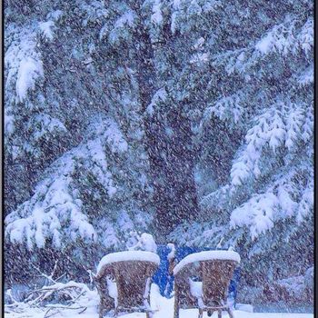 Photography titled "chaises-hiver.jpg" by Ellefenix, Original Artwork