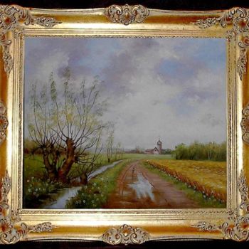 Malerei mit dem Titel "Weiden" von Ellen Gläsmann, Original-Kunstwerk, Öl
