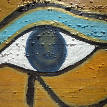 Painting titled "Horus Eye" by Elléni Faltakas, Original Artwork, Acrylic