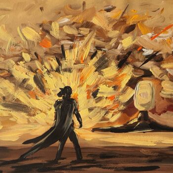 Peinture intitulée "Dune" par Recep Aksu, Œuvre d'art originale, Acrylique
