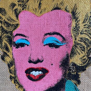 Textile Art titled "Sac hommage à Andy…" by Nora Leynadier, Original Artwork, Accessories