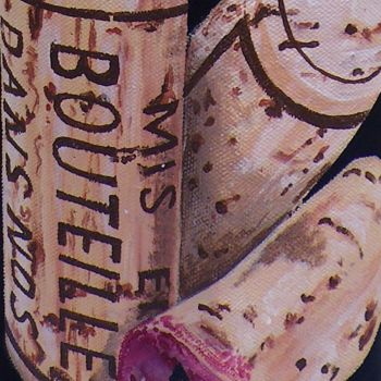 Art textile intitulée "Habiller le vin ave…" par Nora Leynadier, Œuvre d'art originale, Accessoires