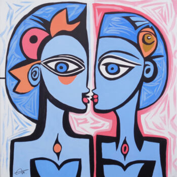 Pintura titulada "Inner Connections" por Elli Popa, Obra de arte original, Acrílico