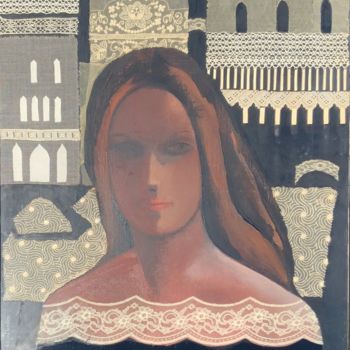 Peinture intitulée "La belle de Venise" par Ellis Zbinden, Œuvre d'art originale, Huile