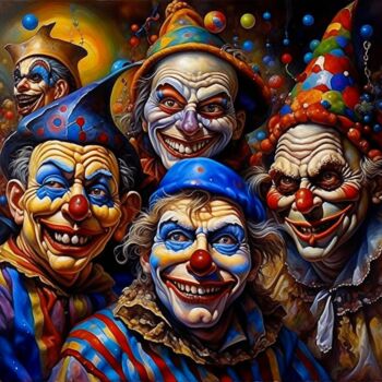 Digitale Kunst mit dem Titel "Jokers" von Elmir Tatar, Original-Kunstwerk, KI-generiertes Bild