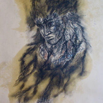 Disegno intitolato "Groot" da Elmira Sharipova, Opera d'arte originale, Carbone