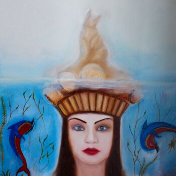 Malarstwo zatytułowany „Goddess of the Grea…” autorstwa Elmira Sharipova, Oryginalna praca, Olej