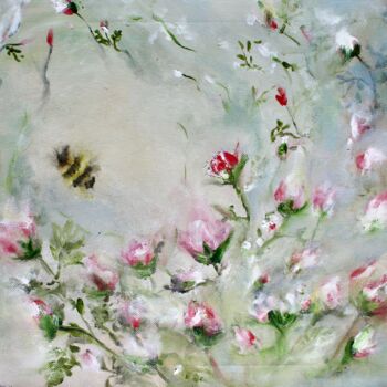 Painting titled "Spring flower bloss…" by Elmira Sharipova, Original Artwork, Oil