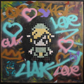 Painting titled "link-in-graff.jpg" by Dilohé, Original Artwork, Spray paint