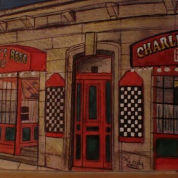 Painting titled "Charlie's beer" by Elo, Original Artwork