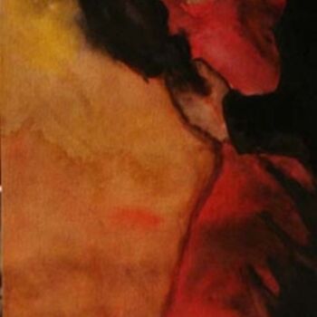Peinture intitulée "Kiss flambloyant" par Elo, Œuvre d'art originale