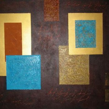 Картина под названием "Les turquoises 2" - Eloah, Подлинное произведение искусства