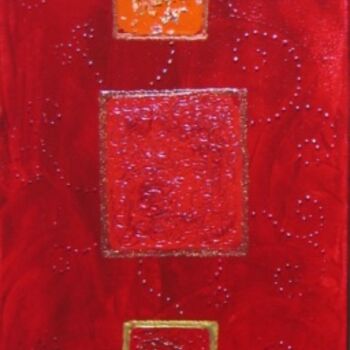 Pittura intitolato "chaine rouge" da Eloah, Opera d'arte originale