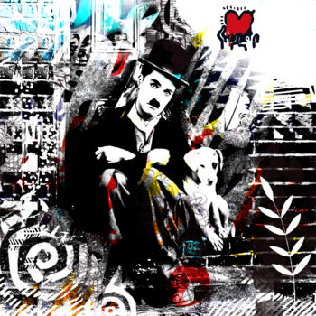 Digitale Kunst mit dem Titel "Charlie Chaplin sty…" von Elobibie, Original-Kunstwerk, Digitale Malerei
