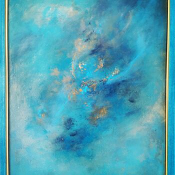 Painting titled "Indigo I" by Elodie Dollat, Original Artwork, Acrylic